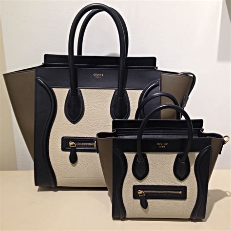 celine micro vs mini luggage|Celine mini luggage tote bag.